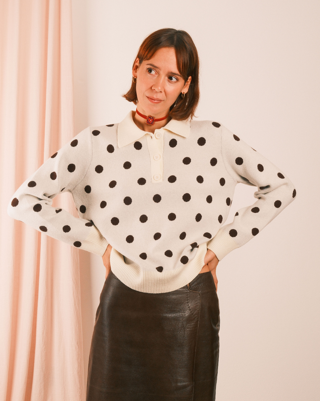 Love Pois Jumper Creme