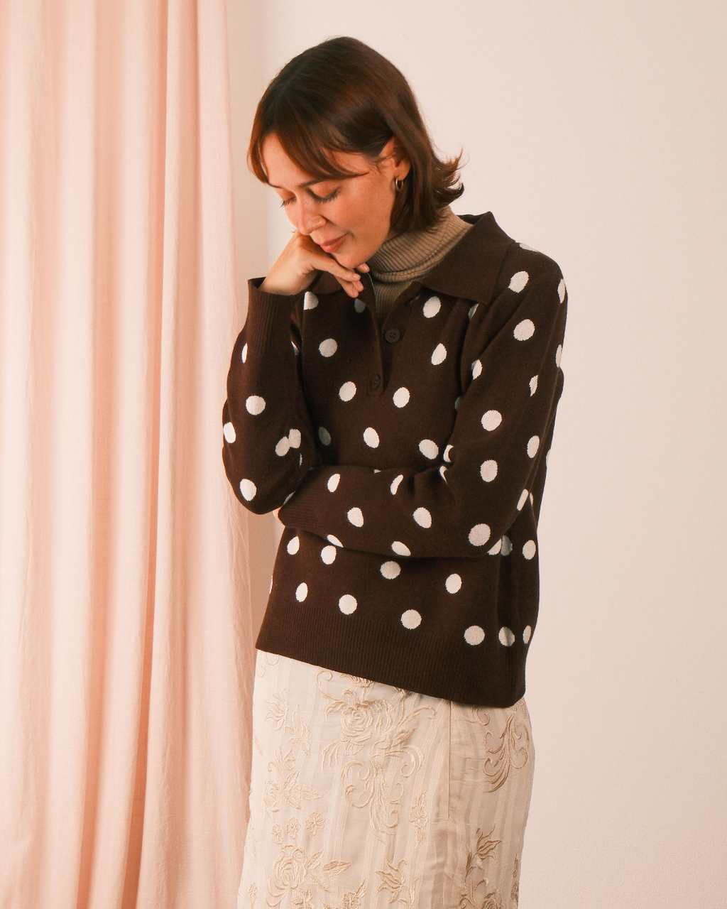 Love Pois Jumper Brown