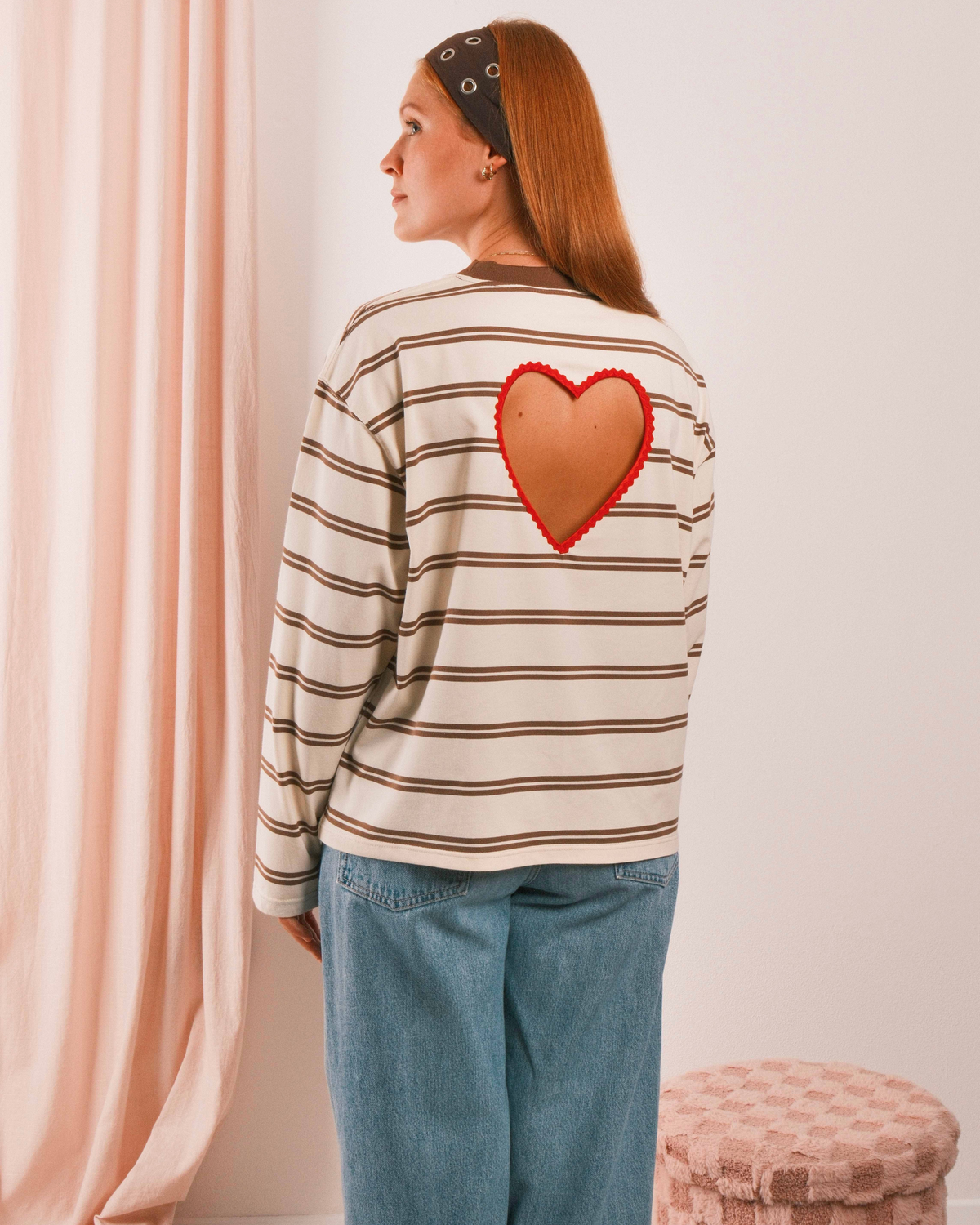 Love Shirt Cream-Brown