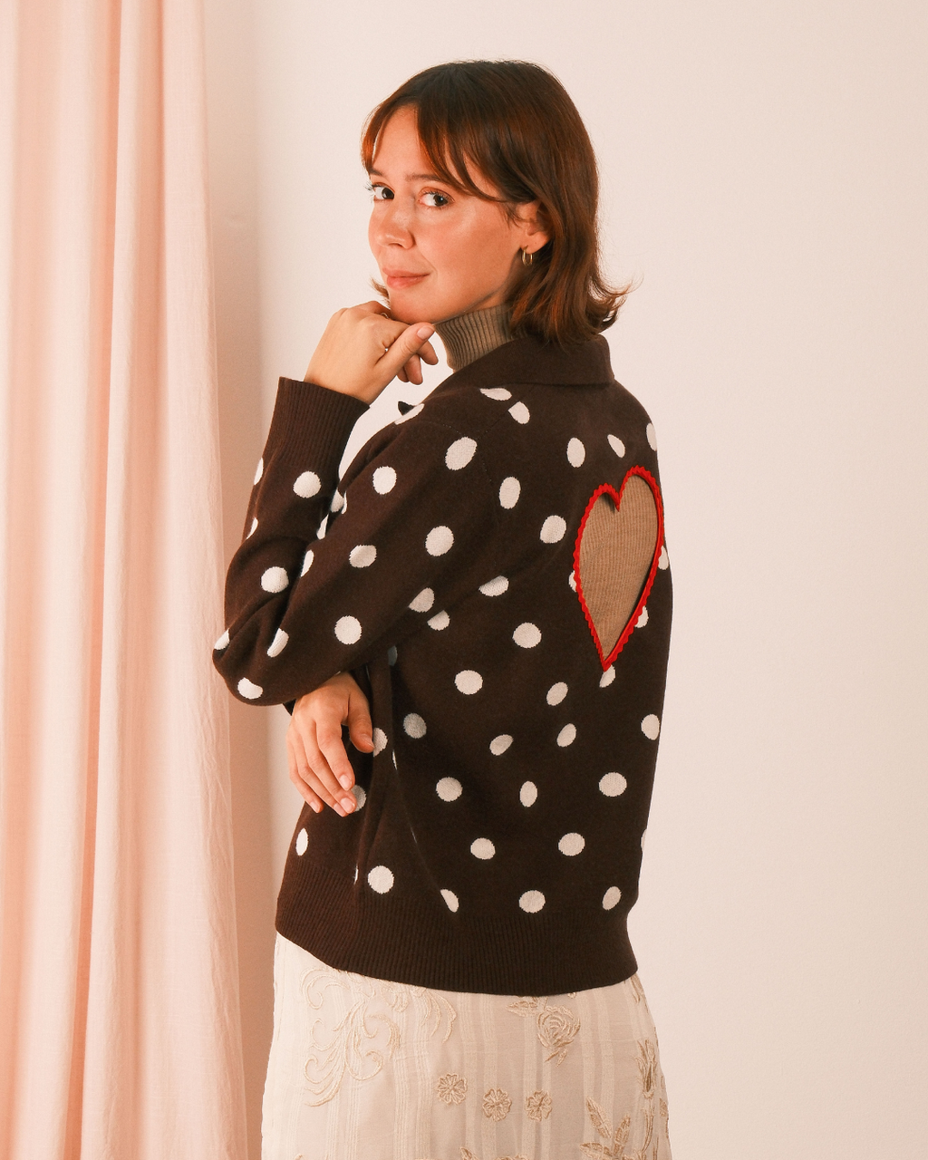 Love Pois Jumper Brown