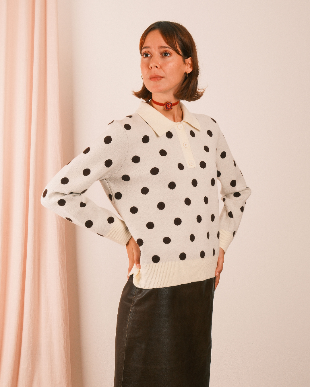 Love Pois Jumper Creme