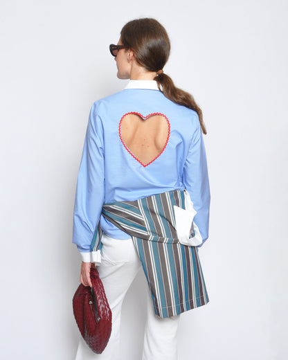 Love Shirt Light Blue Stripes