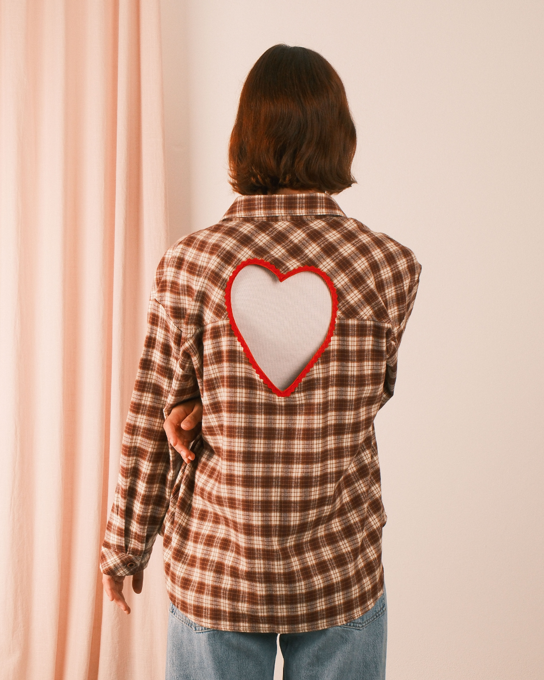 Love Shirt Checked Flower