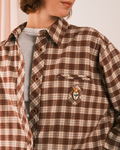 Love Shirt Checked Flower