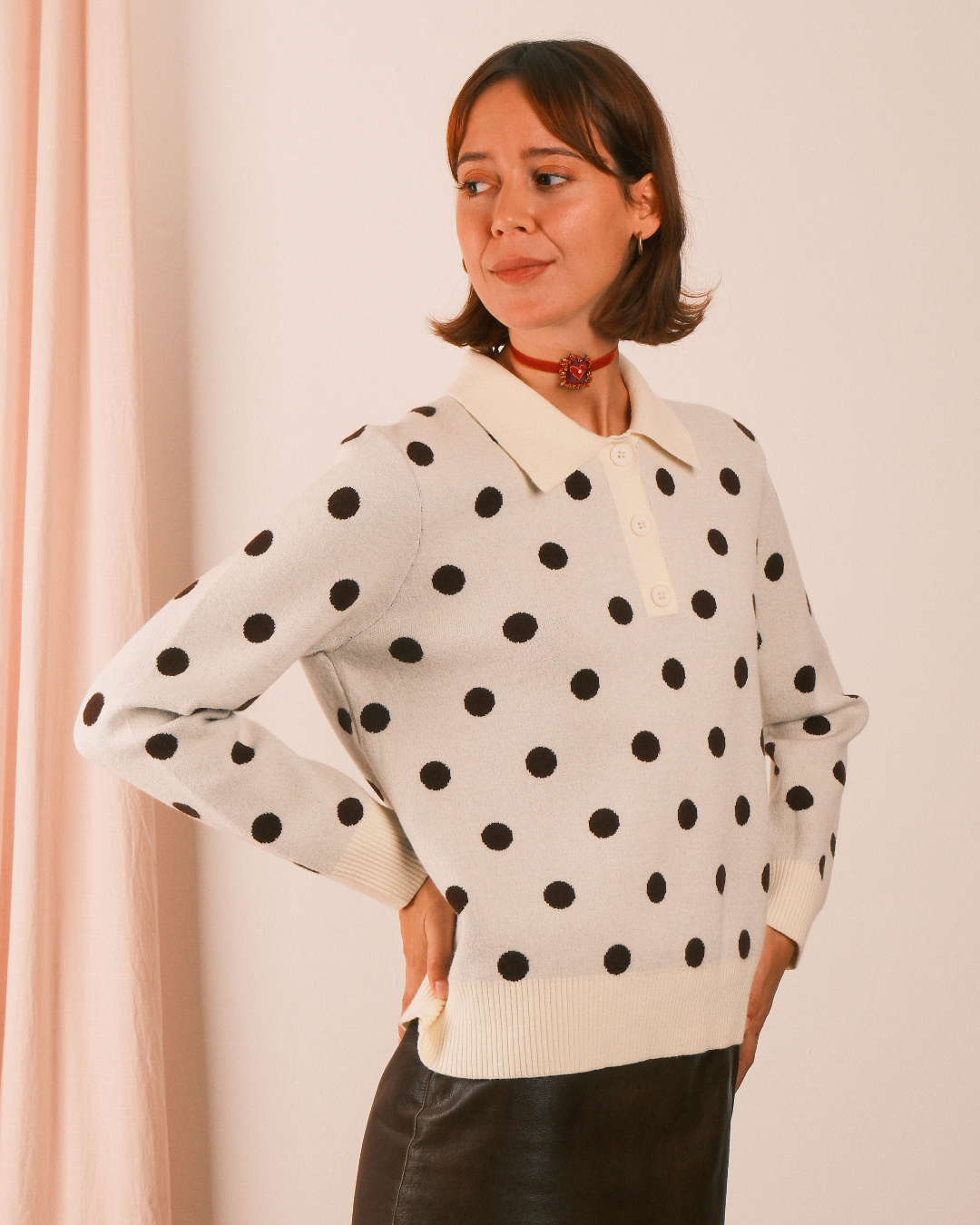 Love Pois Jumper Creme