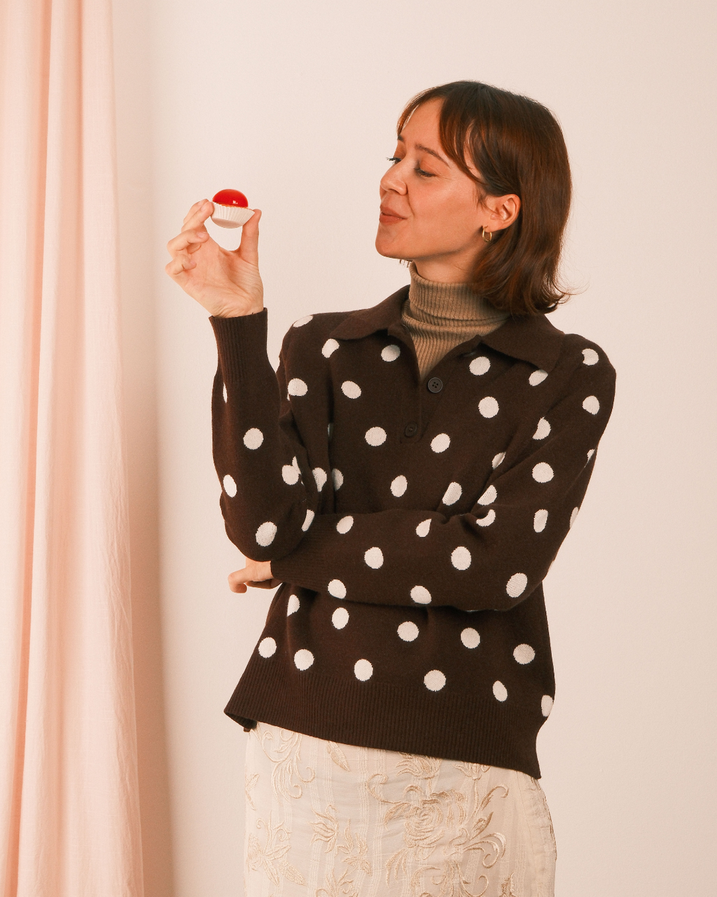 Love Pois Jumper Brown